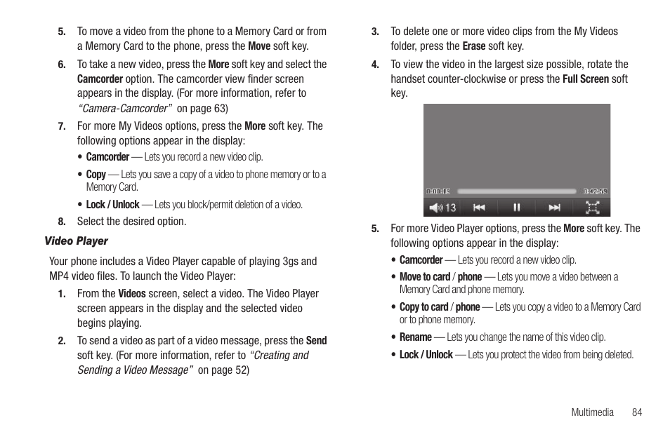 Video player | Sharp SCH-R850 User Manual | Page 87 / 162