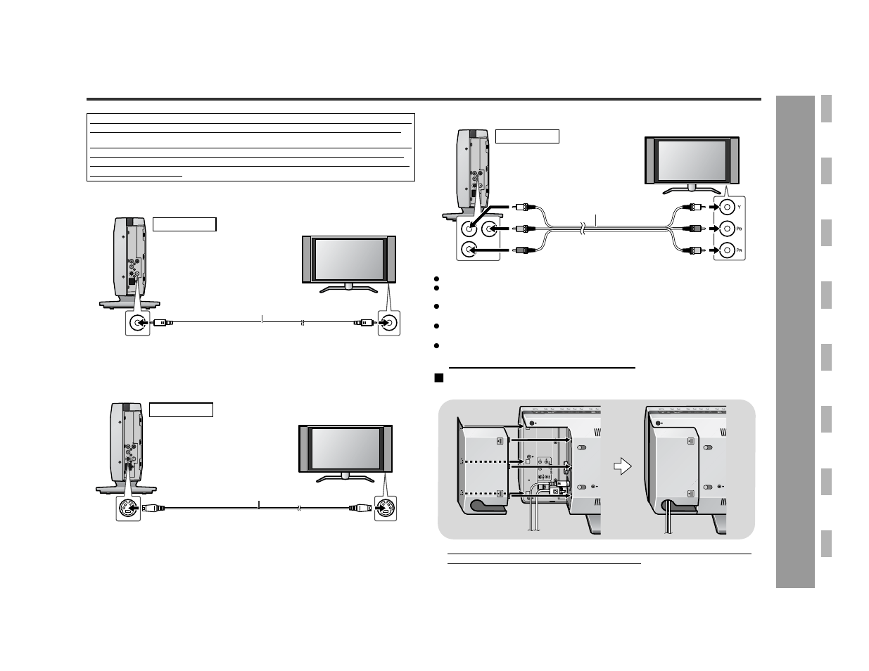 Tv connection, Attaching the side cover | Sharp SD-AS10 User Manual | Page 19 / 64