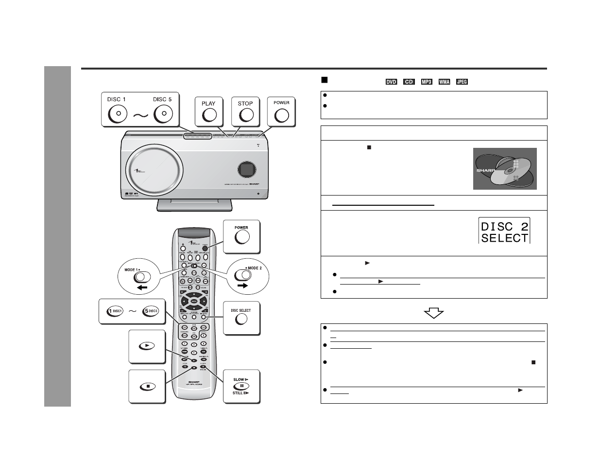 Playing a disc, Dv d oper ation, Playback | Sharp SD-AS10 User Manual | Page 24 / 64