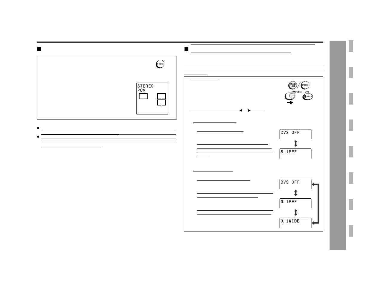 Ad v a nced features, Listening to 2 channel stereo sounds | Sharp SD-AS10 User Manual | Page 41 / 64