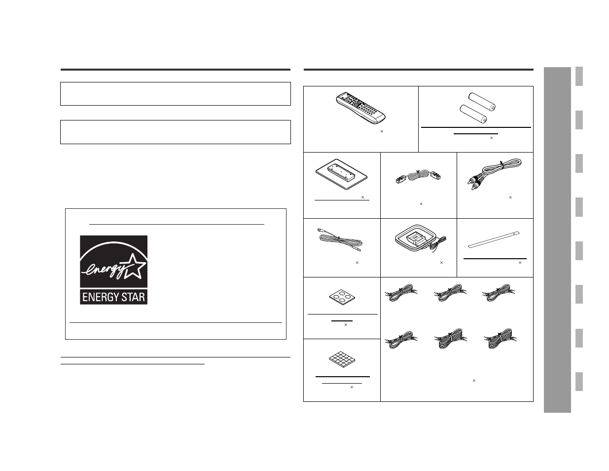 Accessories, General inf o rmation, Energy star | Program information | Sharp SD-AS10 User Manual | Page 5 / 64