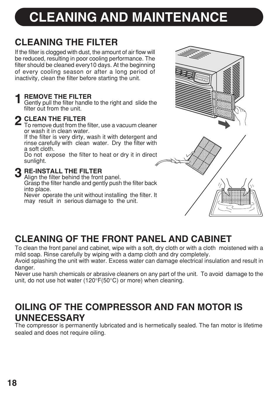 Cleaning and maintenance, Energy efficiency tips cleaning and maintenance | Sharp AF-R140DX User Manual | Page 18 / 20