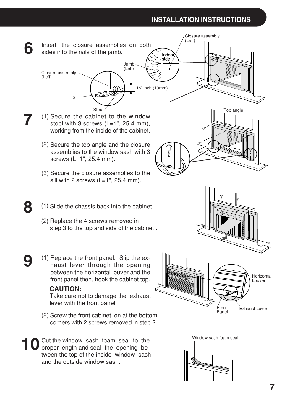 Sharp AF-R140DX User Manual | Page 7 / 20