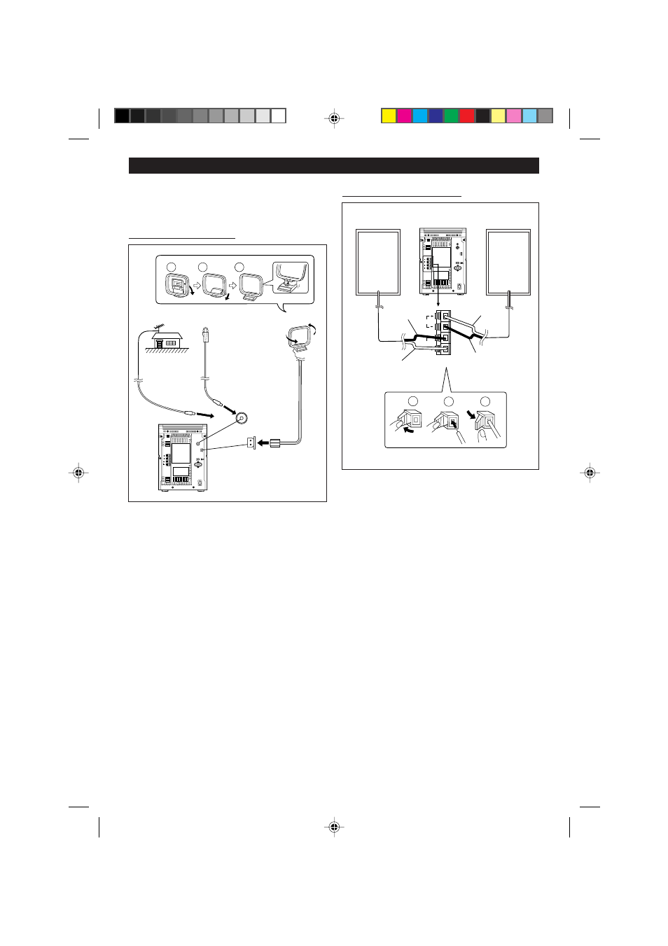 Preparation for use, Aerial connection ■ speaker connection | Sharp MD-M1H User Manual | Page 7 / 52