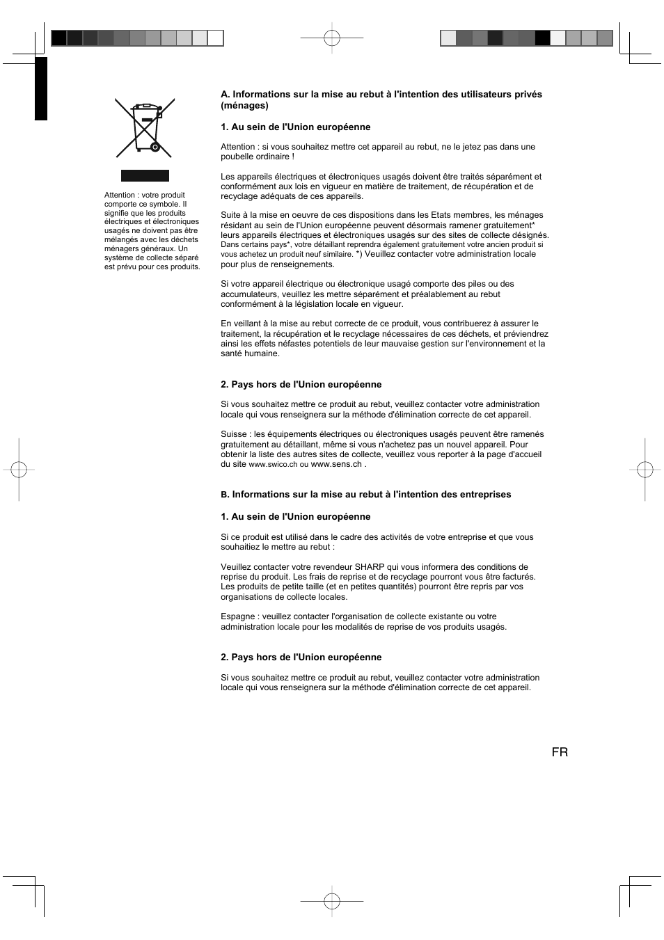 Français | Sharp FU-Y30EU User Manual | Page 43 / 113