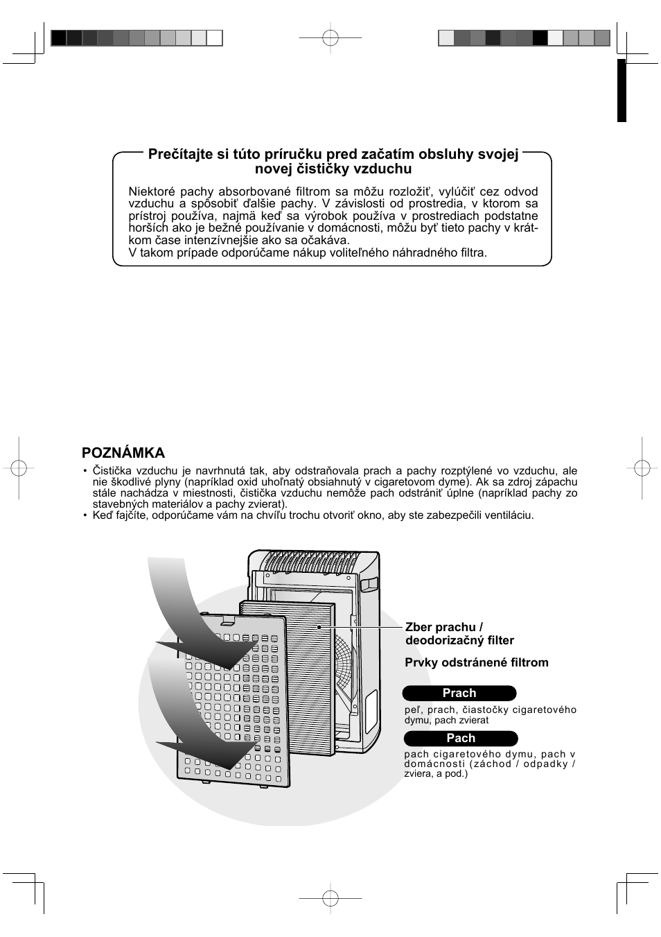 Poznámka | Sharp FU-Y30EU User Manual | Page 72 / 113