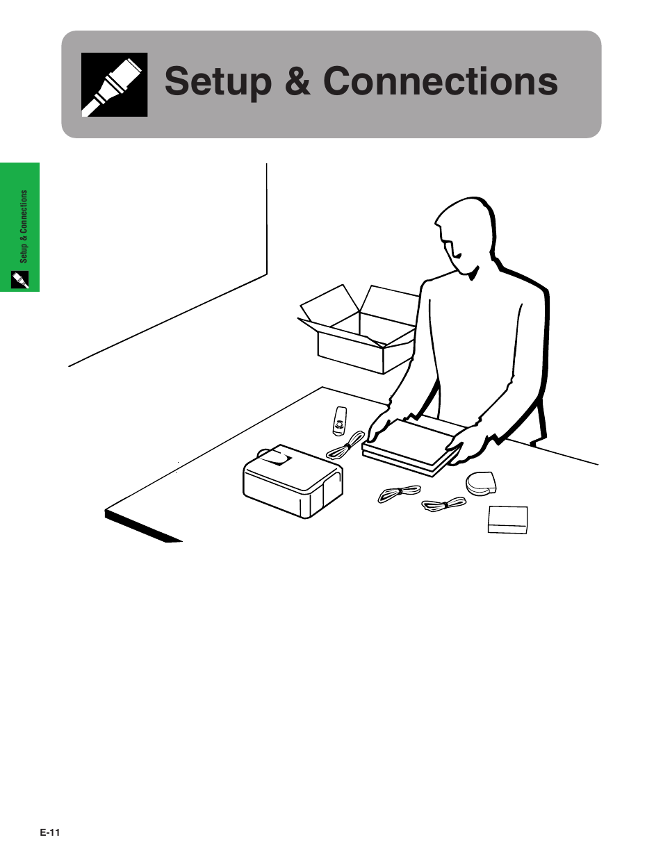 Setup & connections | Sharp XG-C40XU User Manual | Page 12 / 63