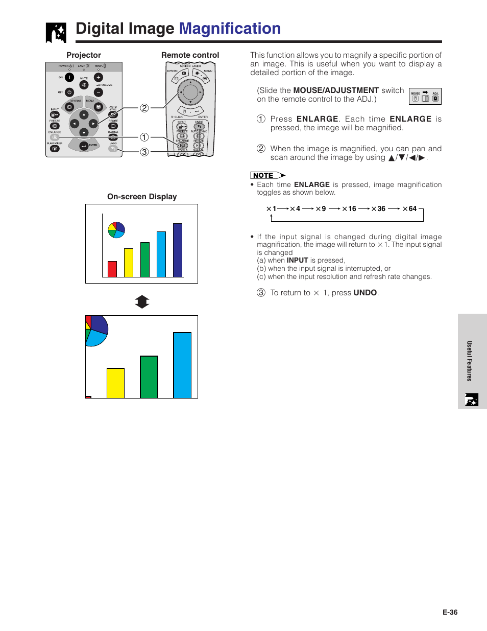 Digital image magnification | Sharp XG-C40XU User Manual | Page 37 / 63