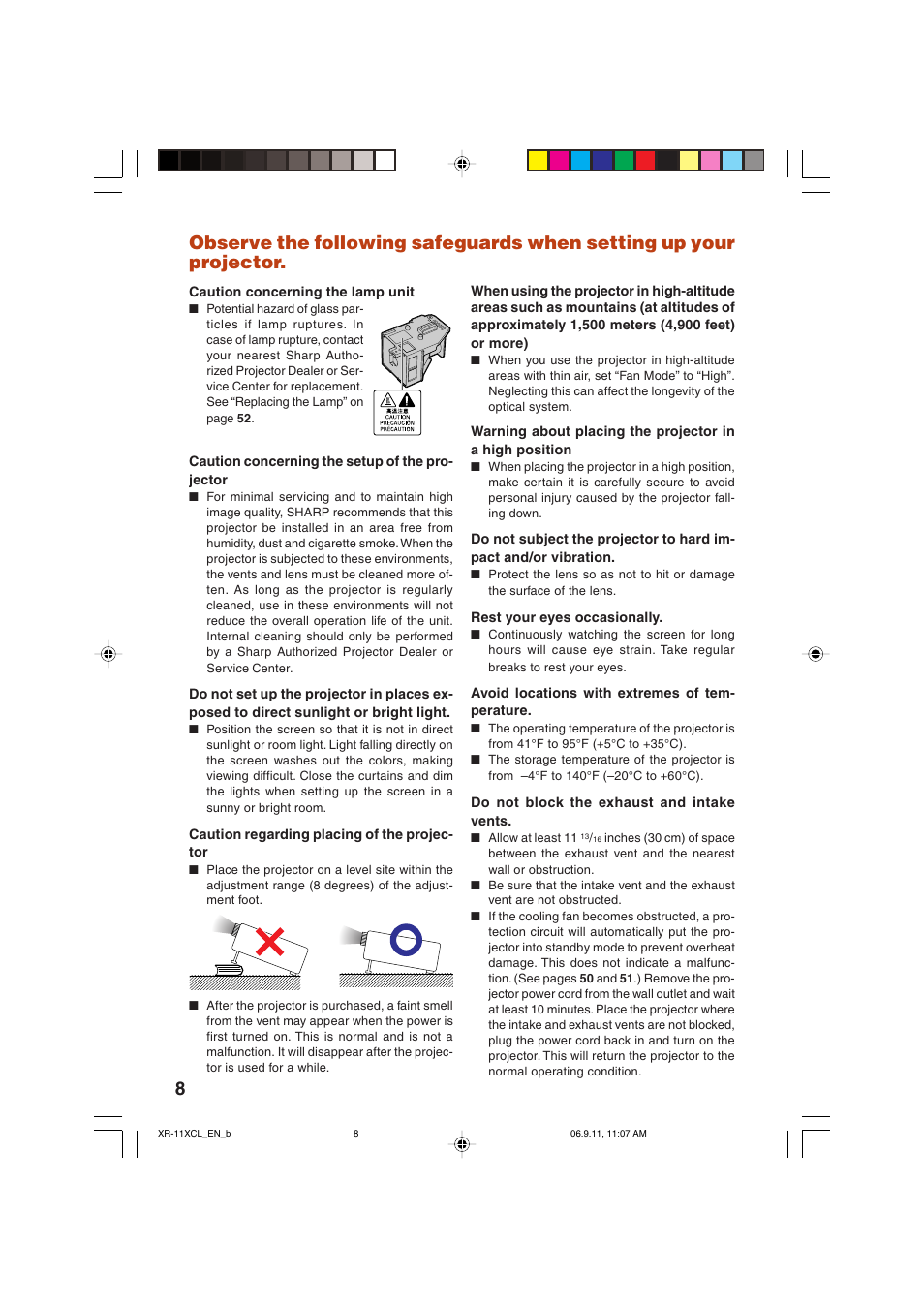 Sharp XR-10S-L  EN User Manual | Page 10 / 70