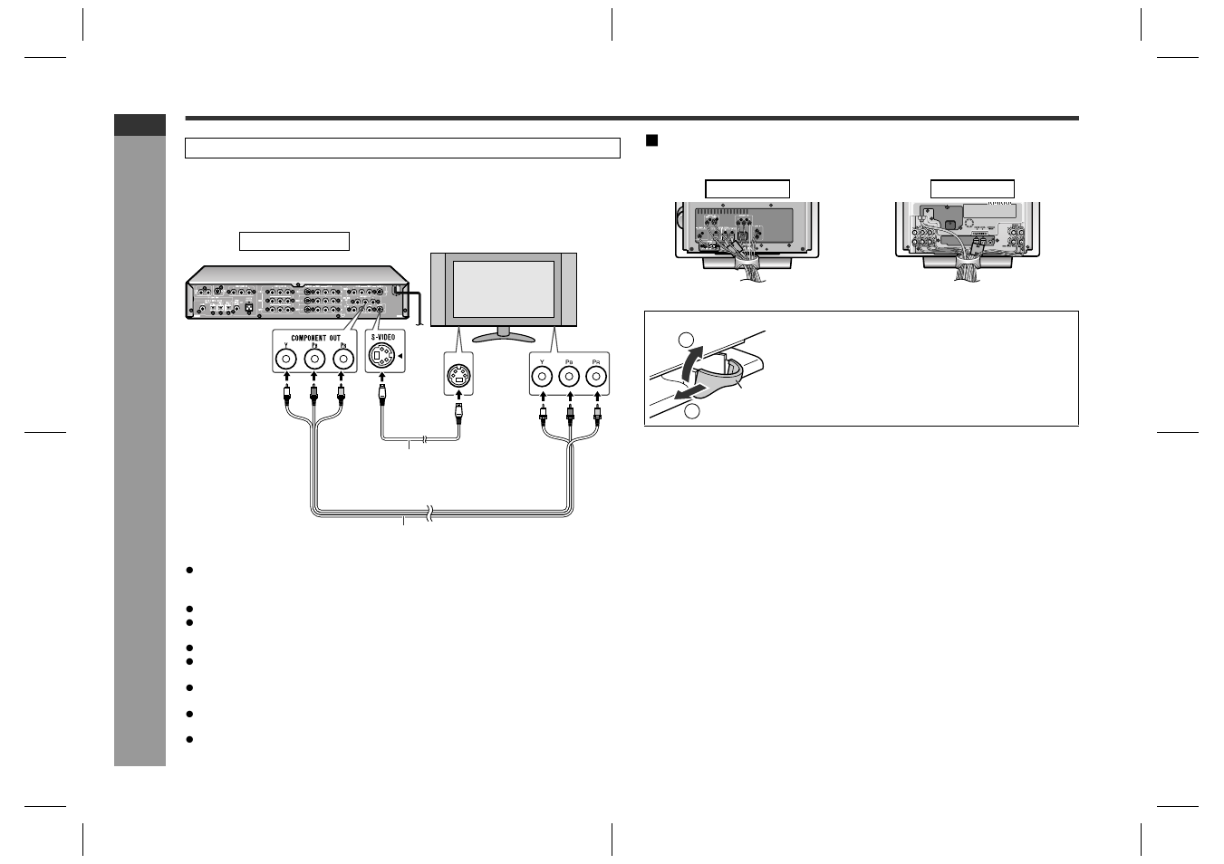 Tv connection, Positioning cables | Sharp SD-HX600 User Manual | Page 22 / 78