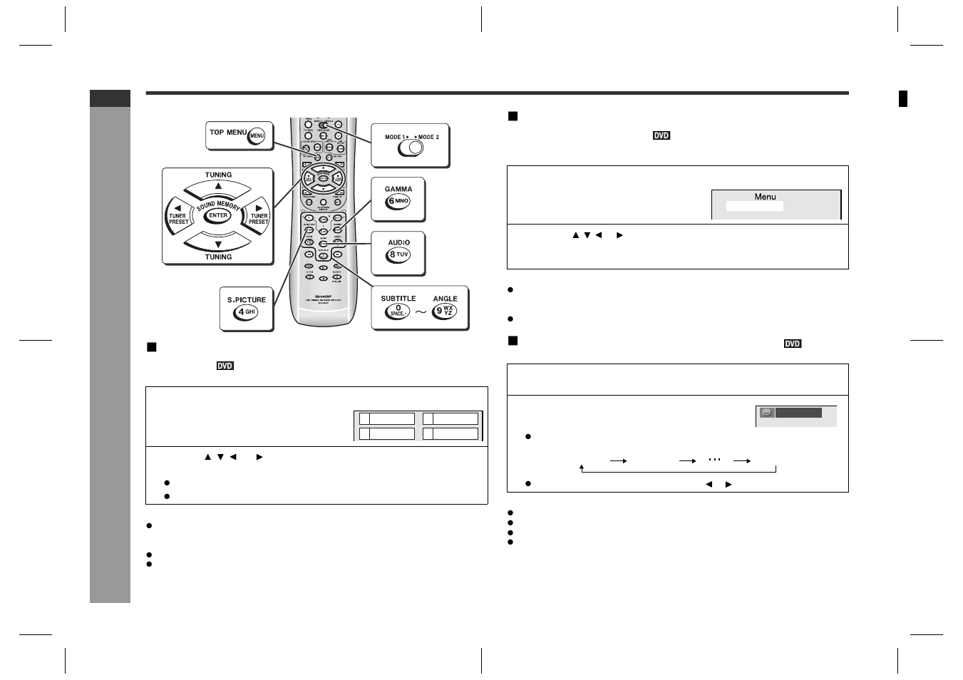 Dv d oper ation, Useful operation (continued) | Sharp SD-HX600 User Manual | Page 34 / 78