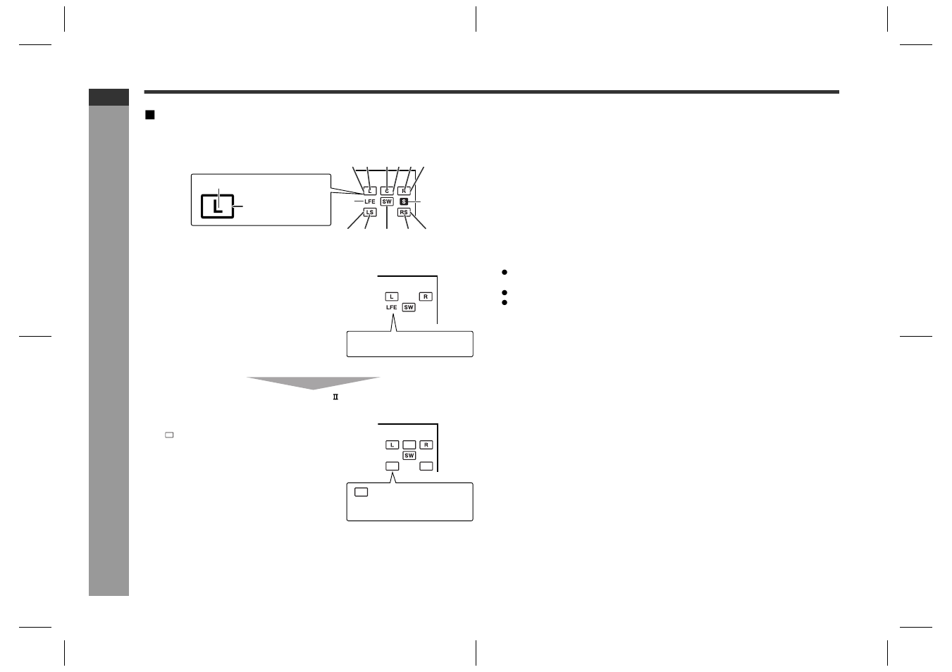 Ad v a nced f e atures, Enjoying surround sound (sound mode) (continued), Audio signal/speaker indicators | Sharp SD-HX600 User Manual | Page 46 / 78