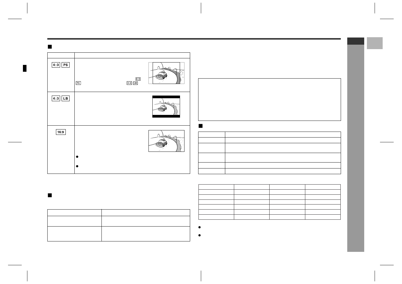 Ad v a nced f e atures, Tv display setting, Progressive scan playback | Parental setting | Sharp SD-HX600 User Manual | Page 51 / 78