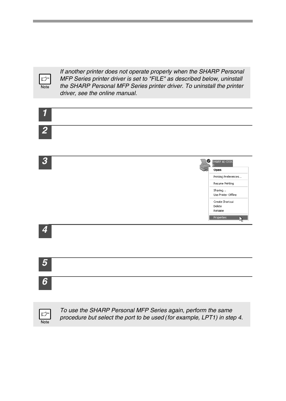 44 using other installed drivers | Sharp AL-1456 User Manual | Page 46 / 88