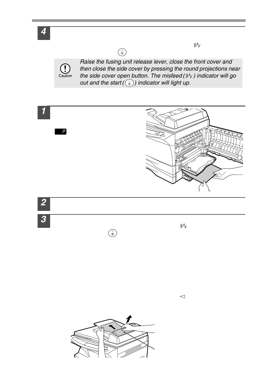 E: misfeed in the spf/rspf | Sharp AL-1456 User Manual | Page 68 / 88