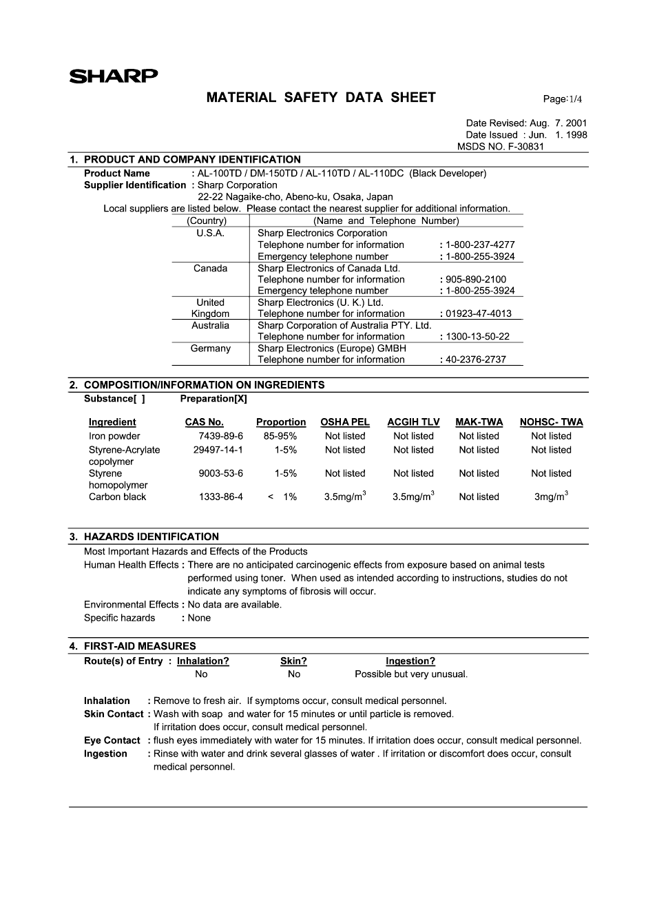 Sharp AL-1456 User Manual | Page 83 / 88