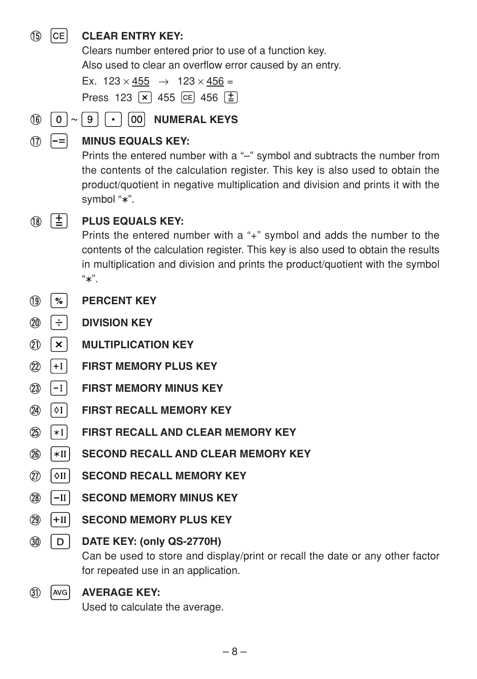 Sharp QS-2770H User Manual | Page 10 / 56