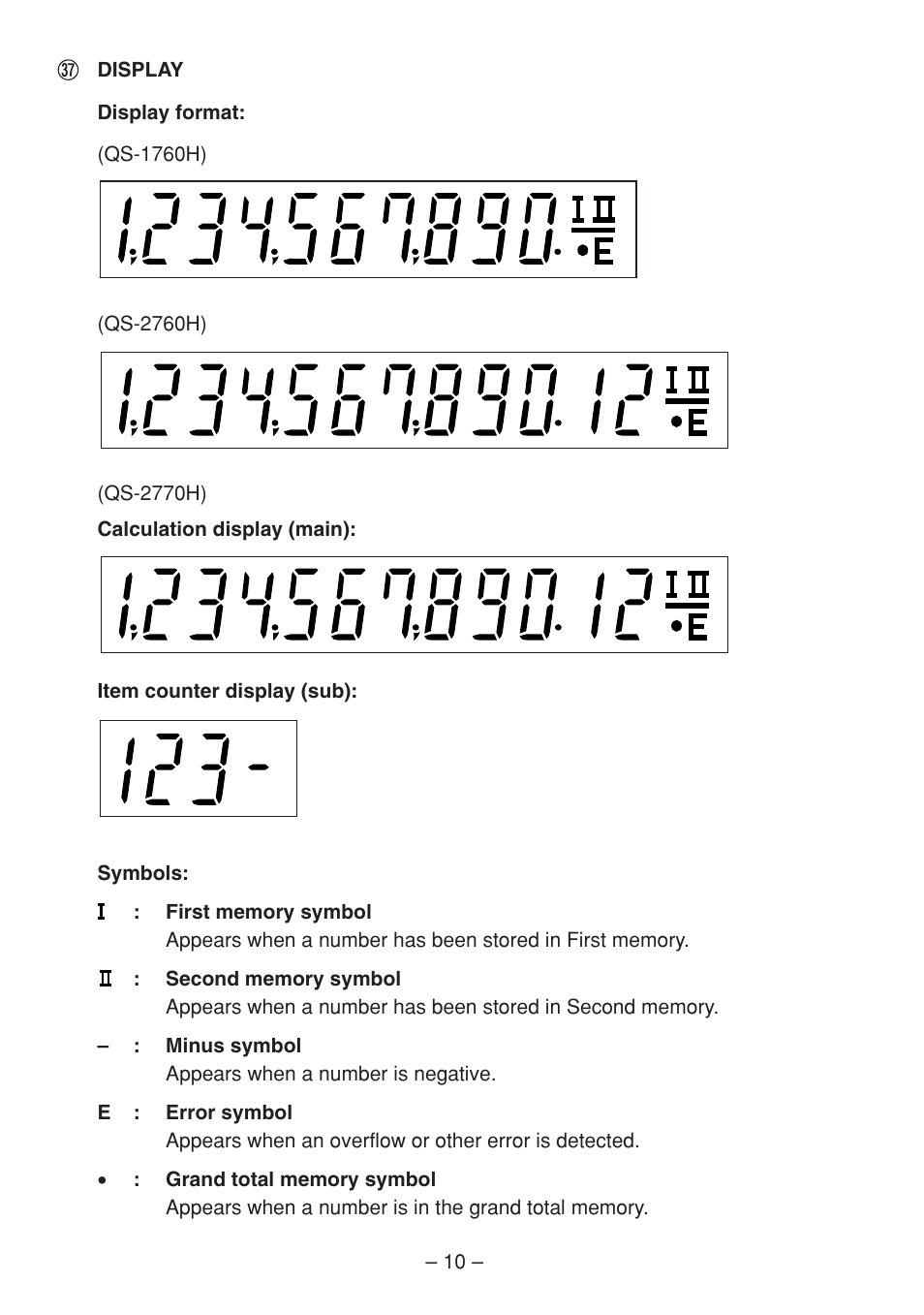 Sharp QS-2770H User Manual | Page 12 / 56