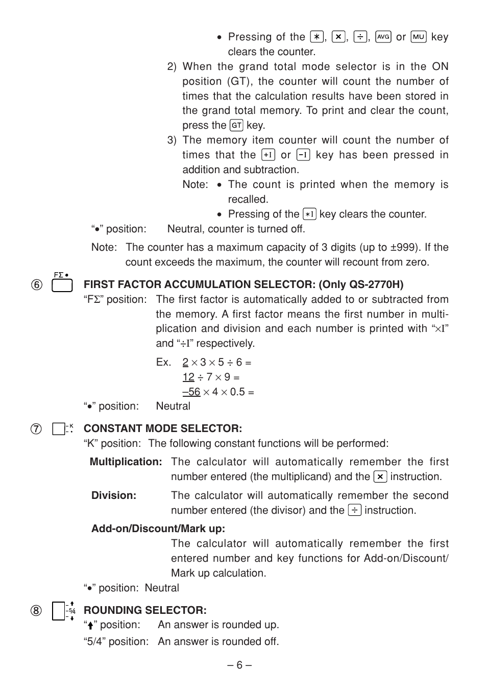 Sharp QS-2770H User Manual | Page 8 / 56