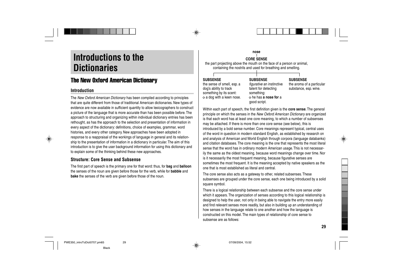 Introductions to the dictionaries, The new oxford american dictionary | Sharp The New Oxford American Dictionary Oxford American Thesaurus of Current English ELECTRONIC DICTIONARY PW-E350 User Manual | Page 31 / 48