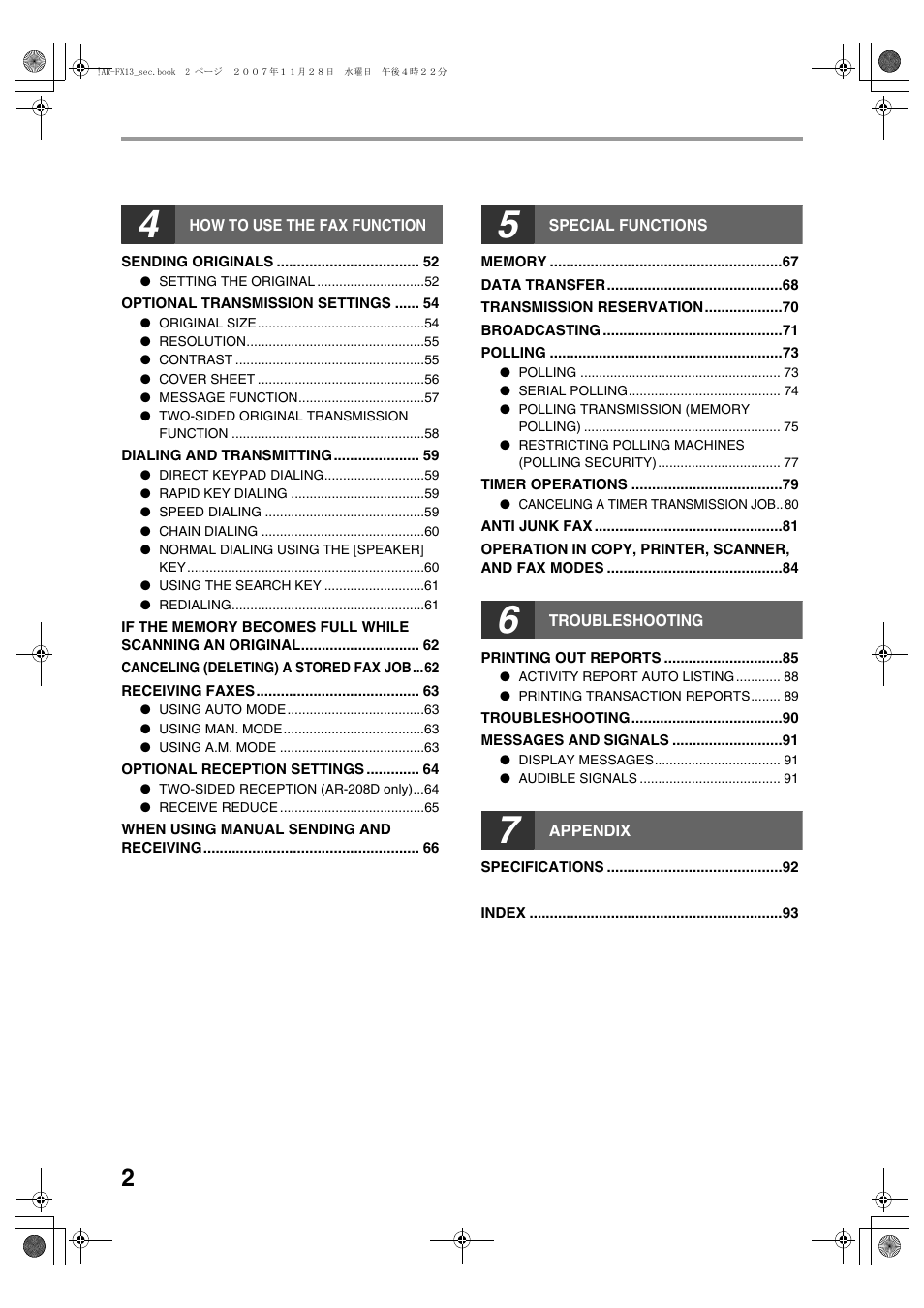 Sharp R-208S User Manual | Page 110 / 311