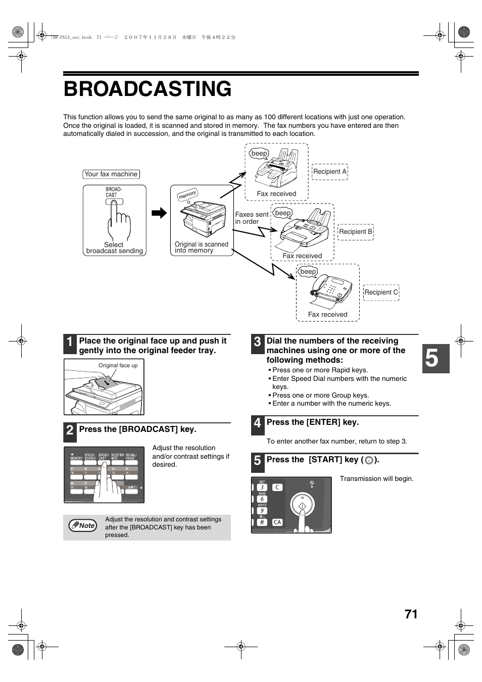 Broadcasting | Sharp R-208S User Manual | Page 179 / 311
