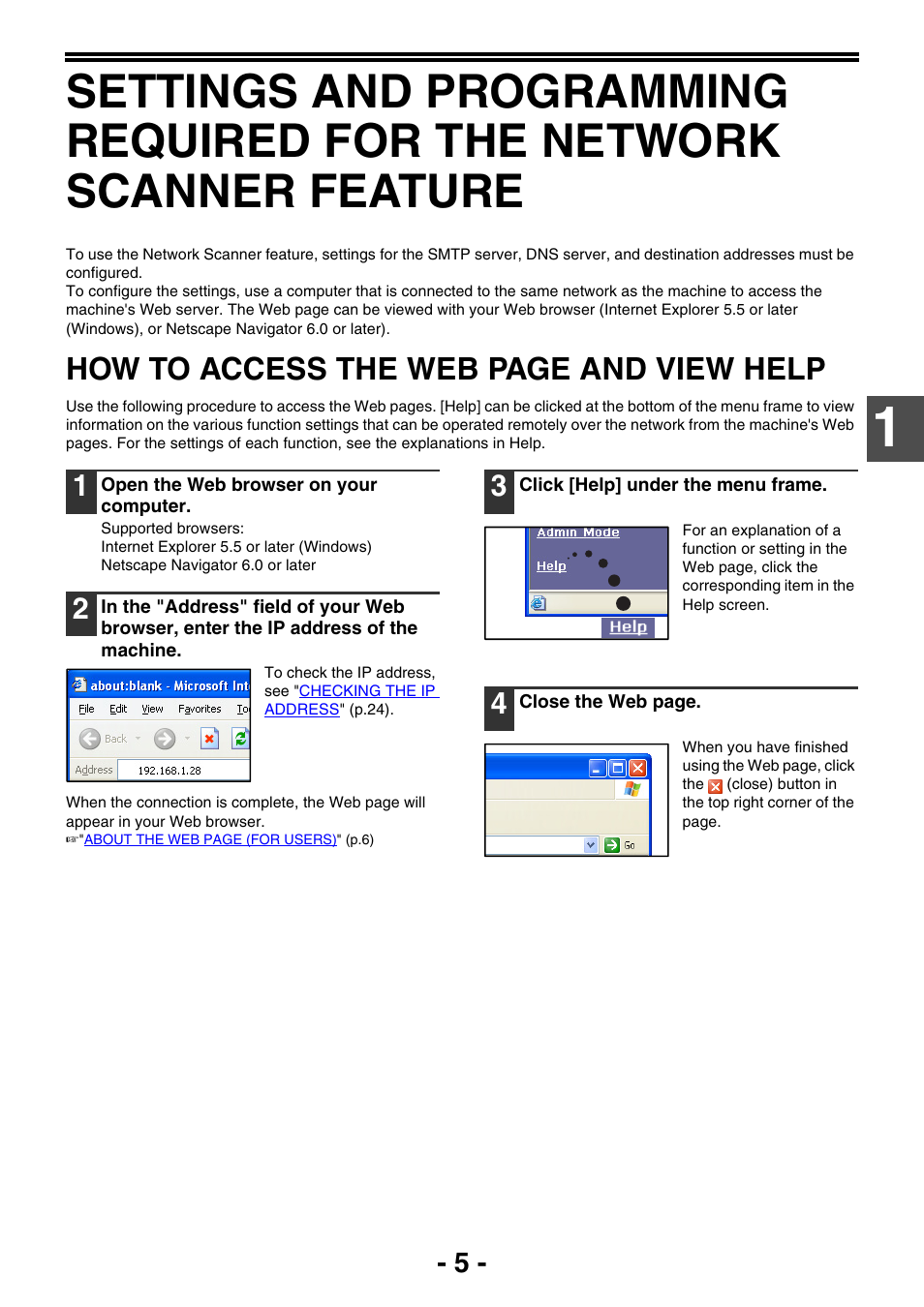 View help, How to access the web page and view help | Sharp R-208S User Manual | Page 213 / 311