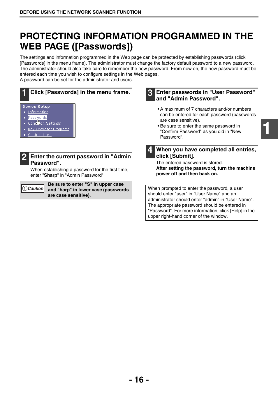 Protecting information, Protecting information programmed in, P.16) | P.16 | Sharp R-208S User Manual | Page 224 / 311