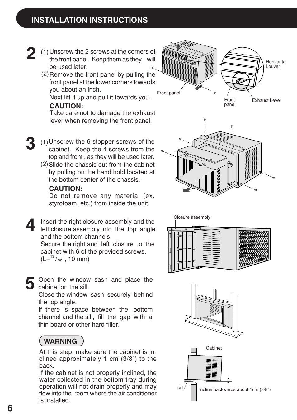 Sharp AF-R100CX User Manual | Page 6 / 20
