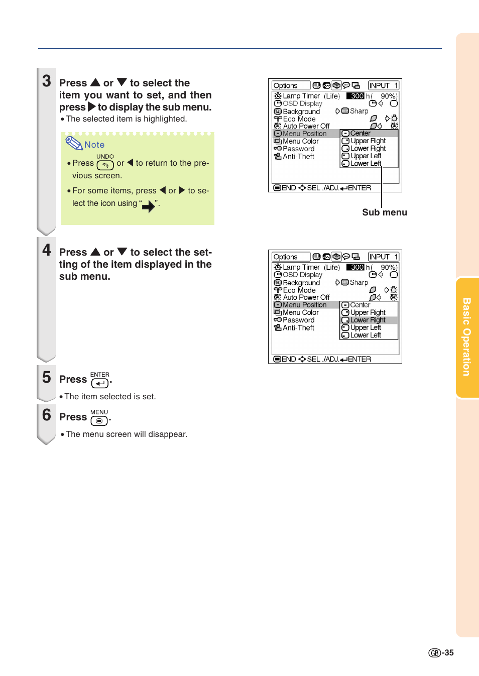 Sharp PG-A10X User Manual | Page 39 / 74