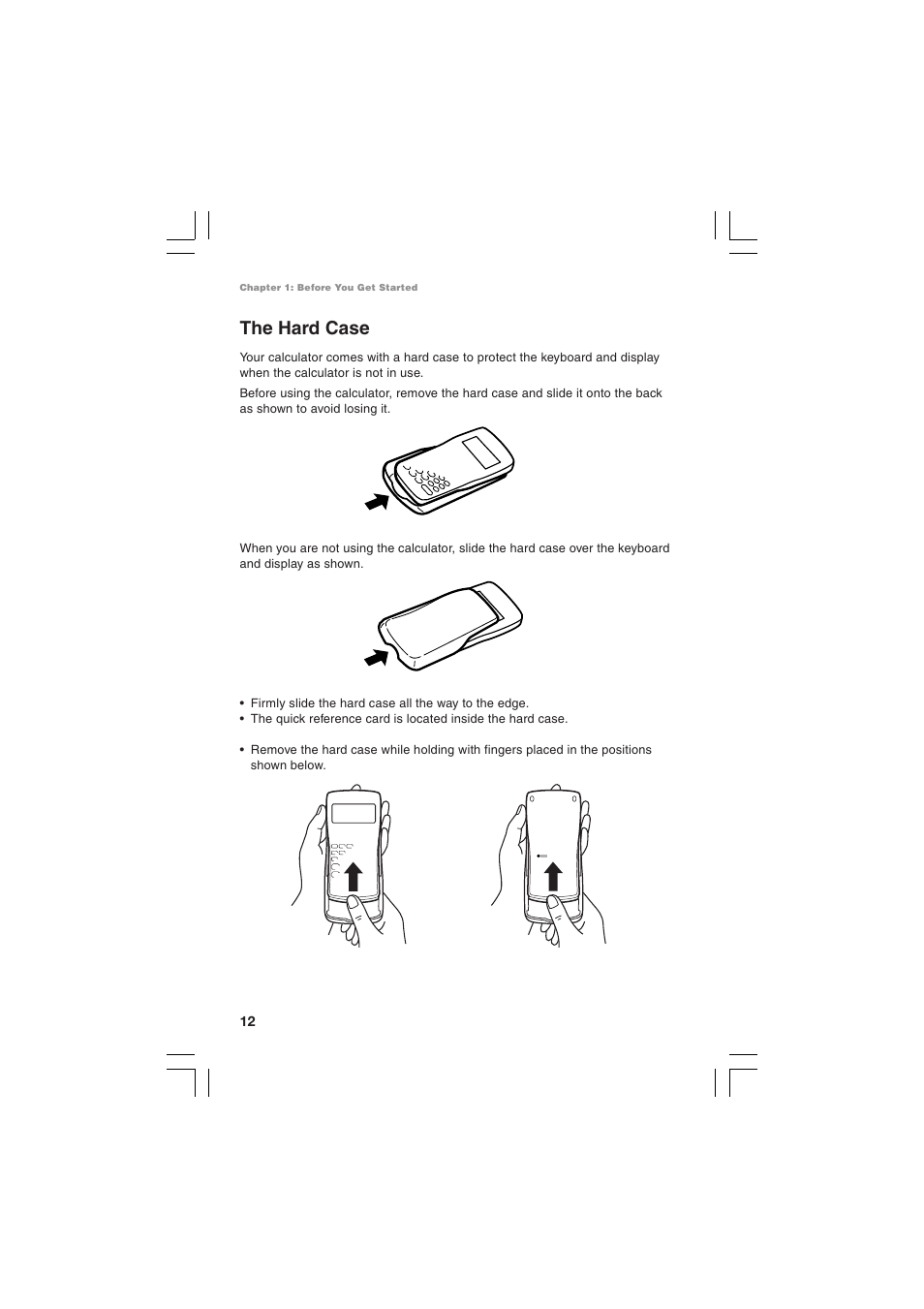 The hard case | Sharp EL-5230 User Manual | Page 14 / 132