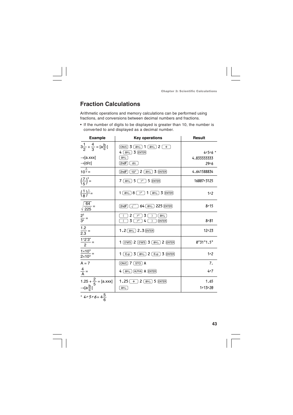 Fraction calculations | Sharp EL-5230 User Manual | Page 45 / 132