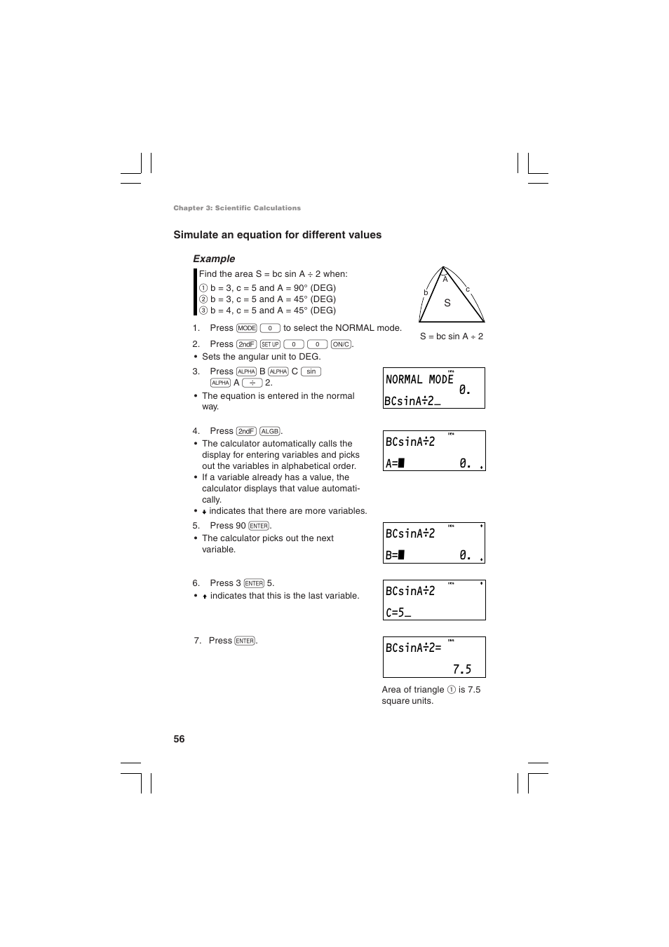 Bcsina©2= 7.5 | Sharp EL-5230 User Manual | Page 58 / 132