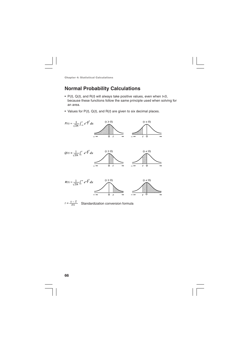 Normal probability calculations | Sharp EL-5230 User Manual | Page 68 / 132