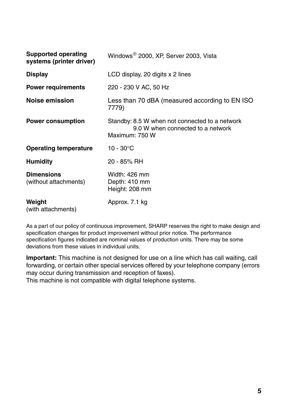 Sharp FO-IS115N User Manual | Page 10 / 165