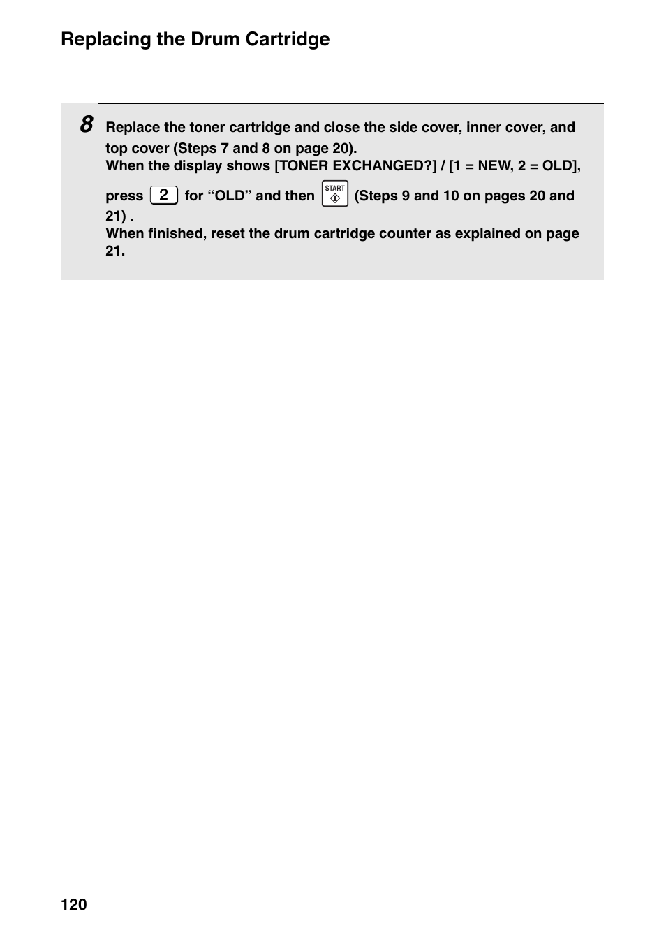 Replacing the drum cartridge | Sharp FO-IS115N User Manual | Page 125 / 165