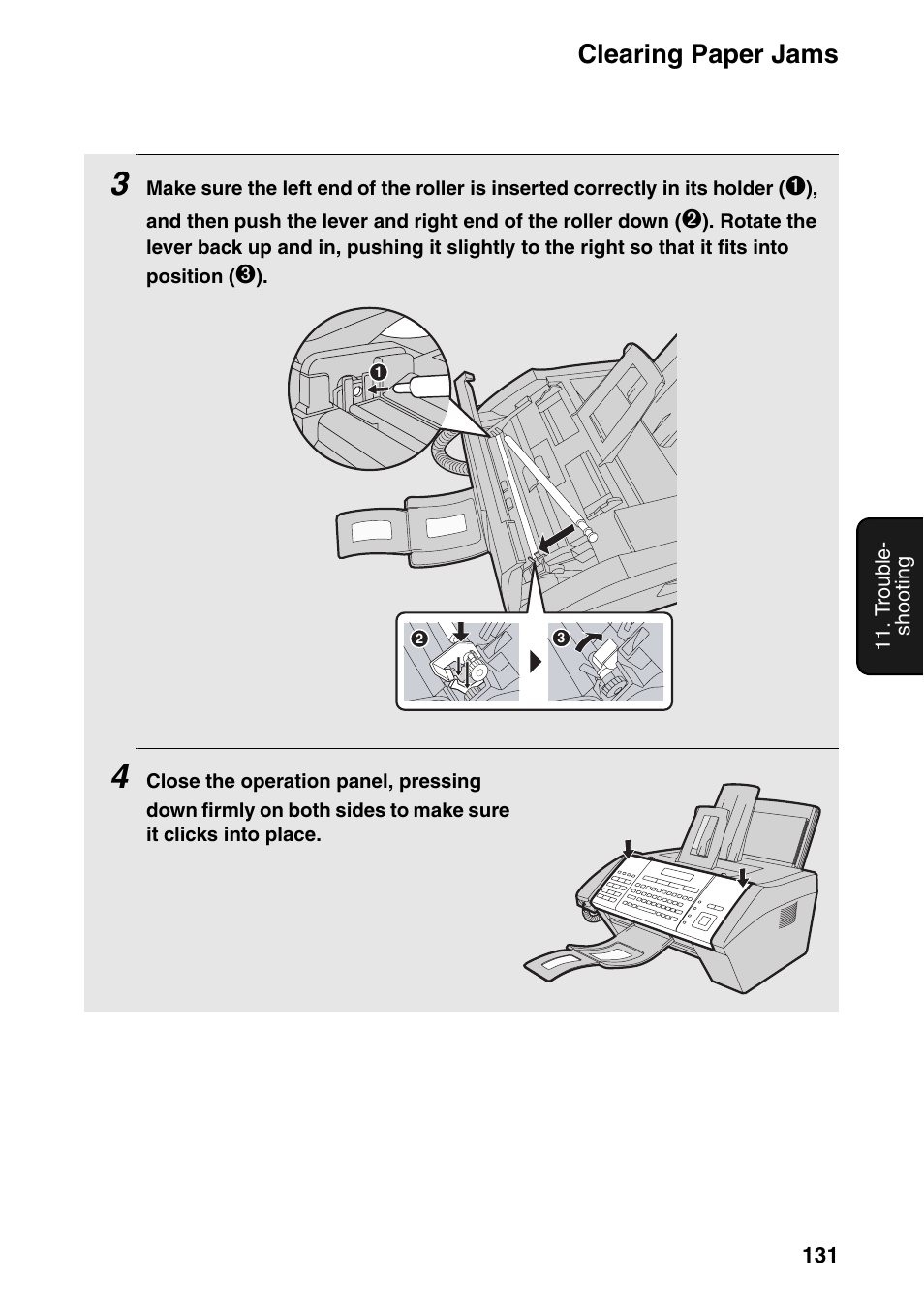 Clearing paper jams | Sharp FO-IS115N User Manual | Page 136 / 165