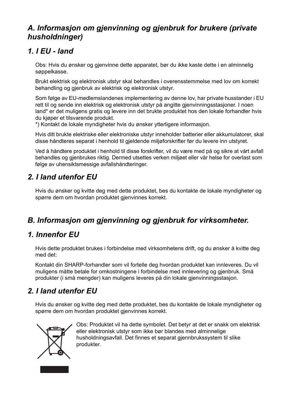 I land utenfor eu | Sharp FO-IS115N User Manual | Page 149 / 165