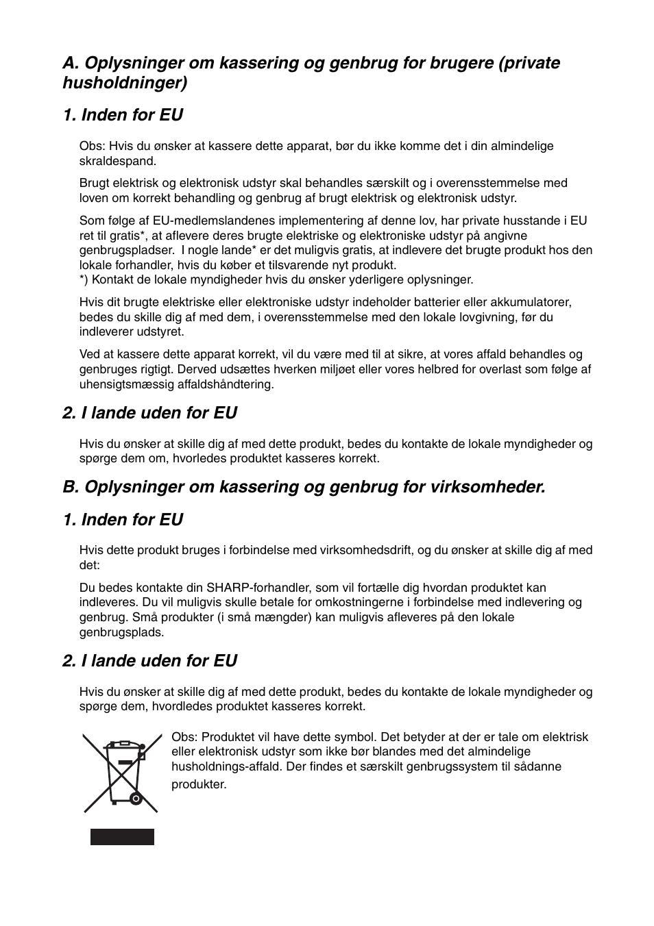 I lande uden for eu | Sharp FO-IS115N User Manual | Page 151 / 165