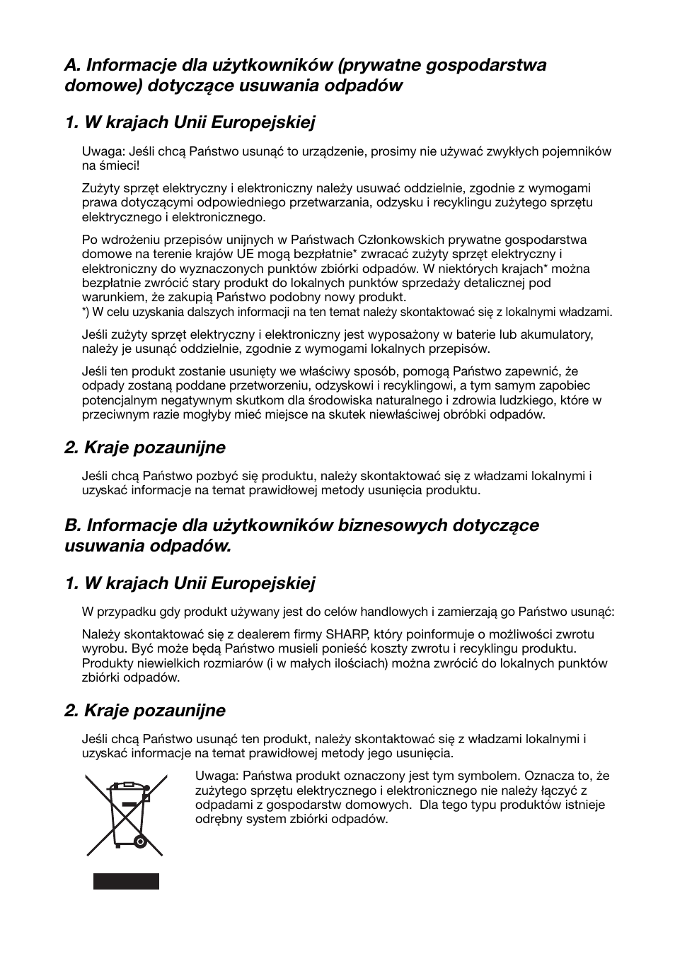 Kraje pozaunijne | Sharp FO-IS115N User Manual | Page 154 / 165