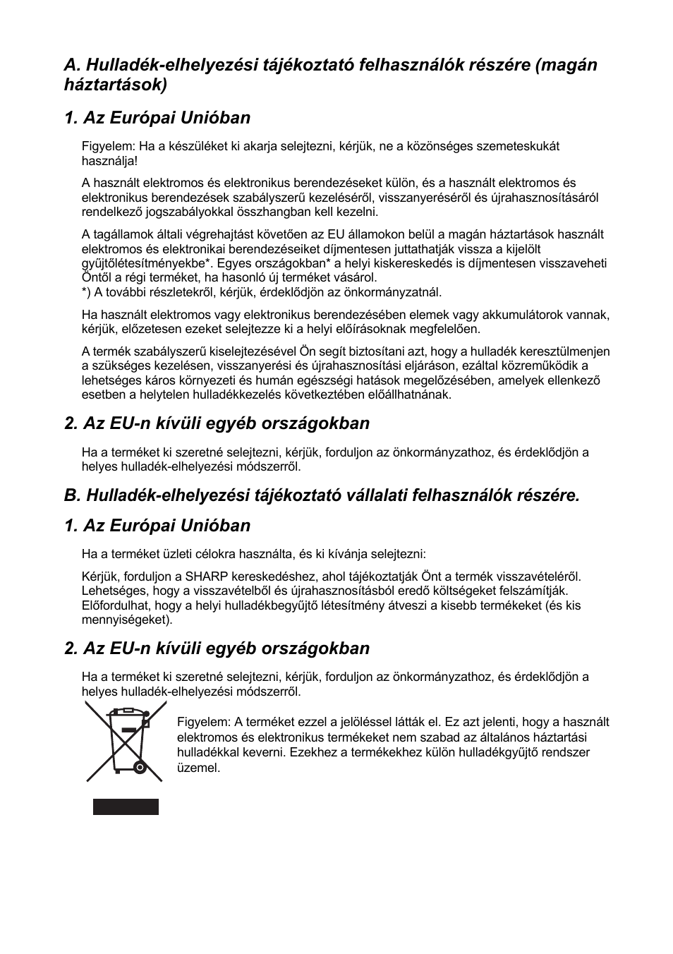 Az eu-n kívüli egyéb országokban | Sharp FO-IS115N User Manual | Page 158 / 165