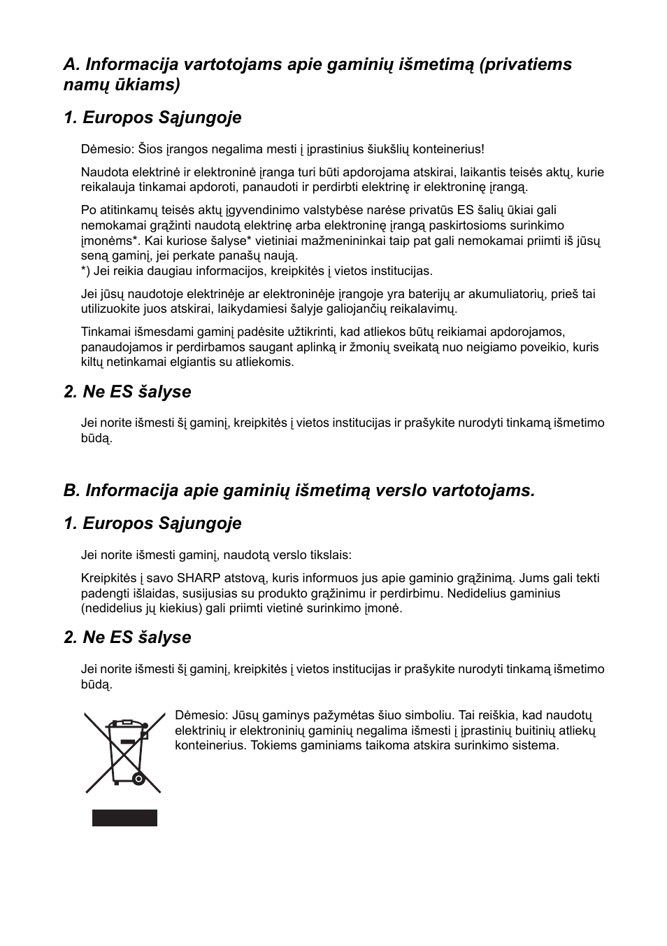 Ne es šalyse | Sharp FO-IS115N User Manual | Page 161 / 165