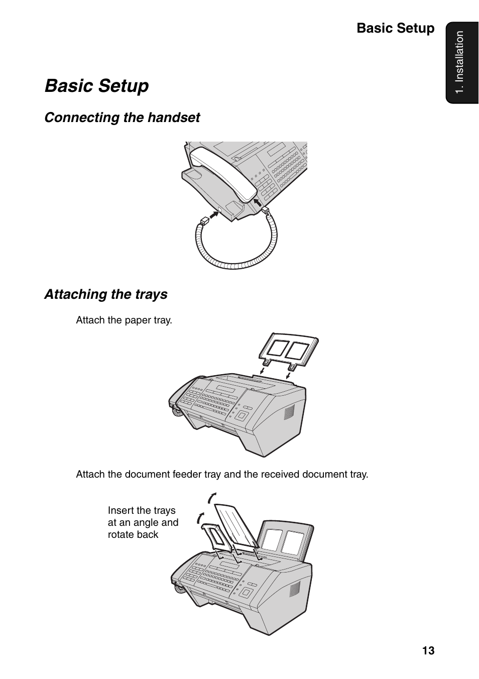 Basic setup | Sharp FO-IS115N User Manual | Page 18 / 165