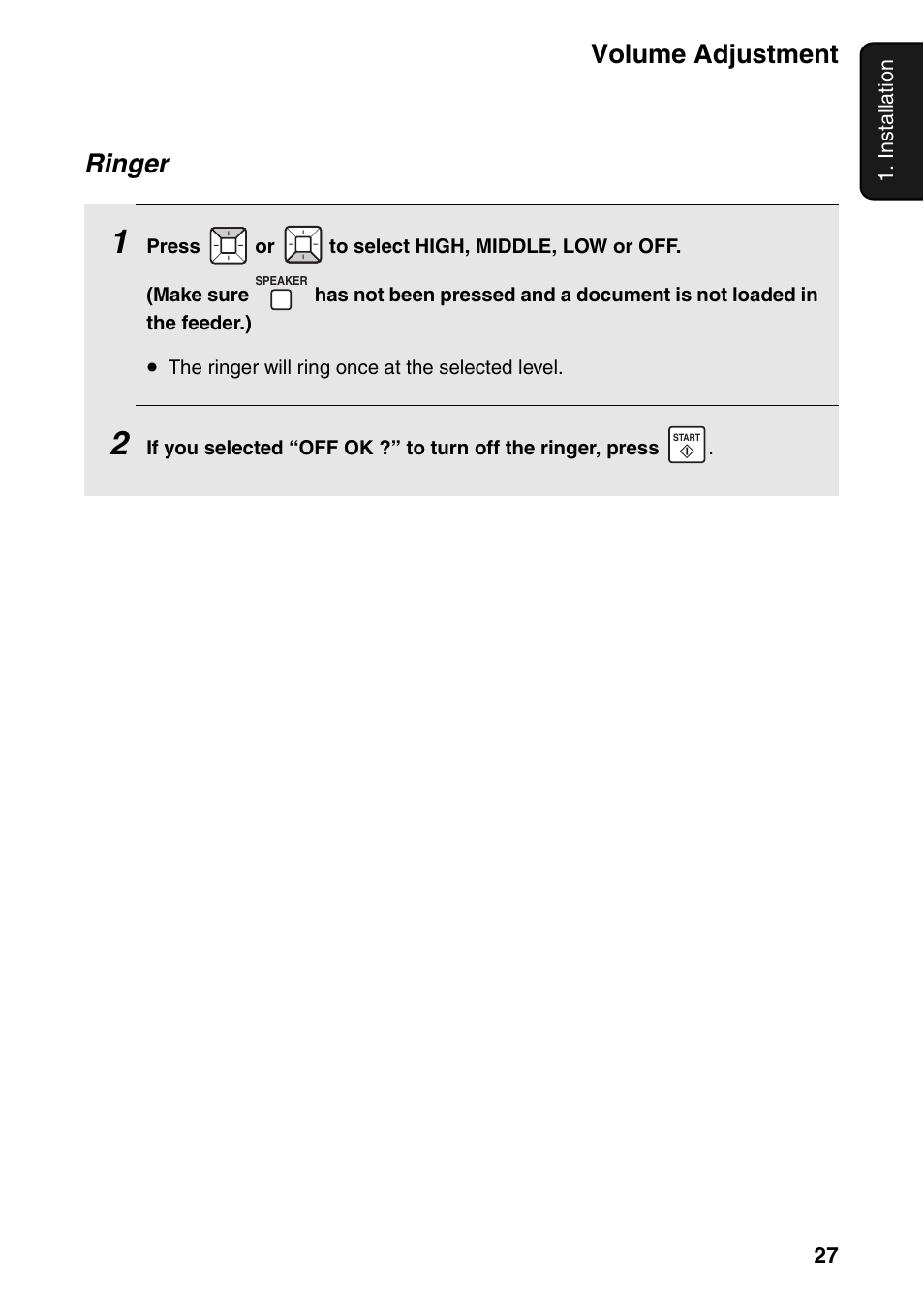 Volume adjustment, Ringer | Sharp FO-IS115N User Manual | Page 32 / 165