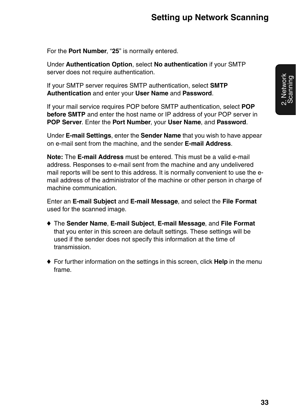 Setting up network scanning | Sharp FO-IS115N User Manual | Page 38 / 165