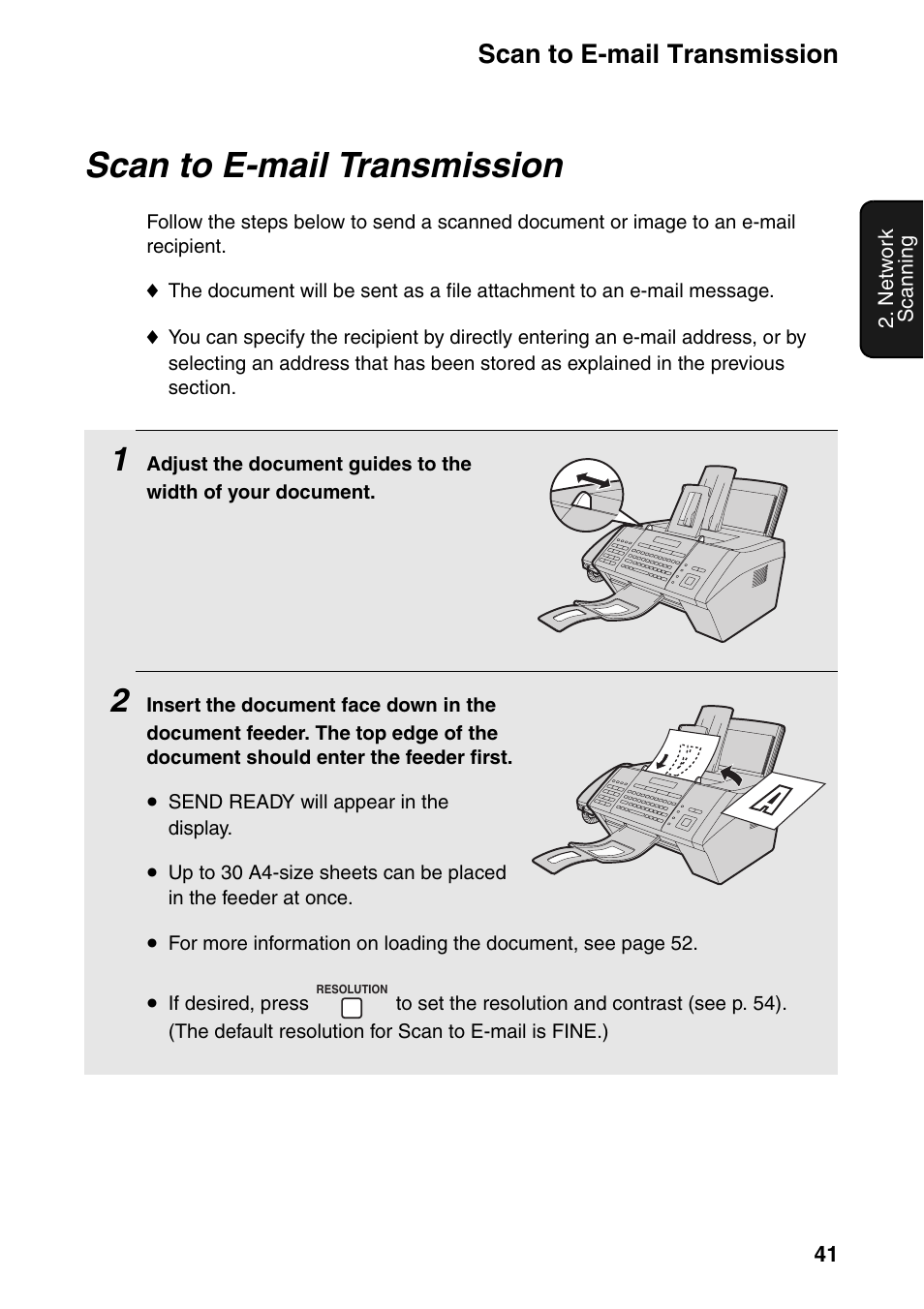 Scan to e-mail transmission | Sharp FO-IS115N User Manual | Page 46 / 165