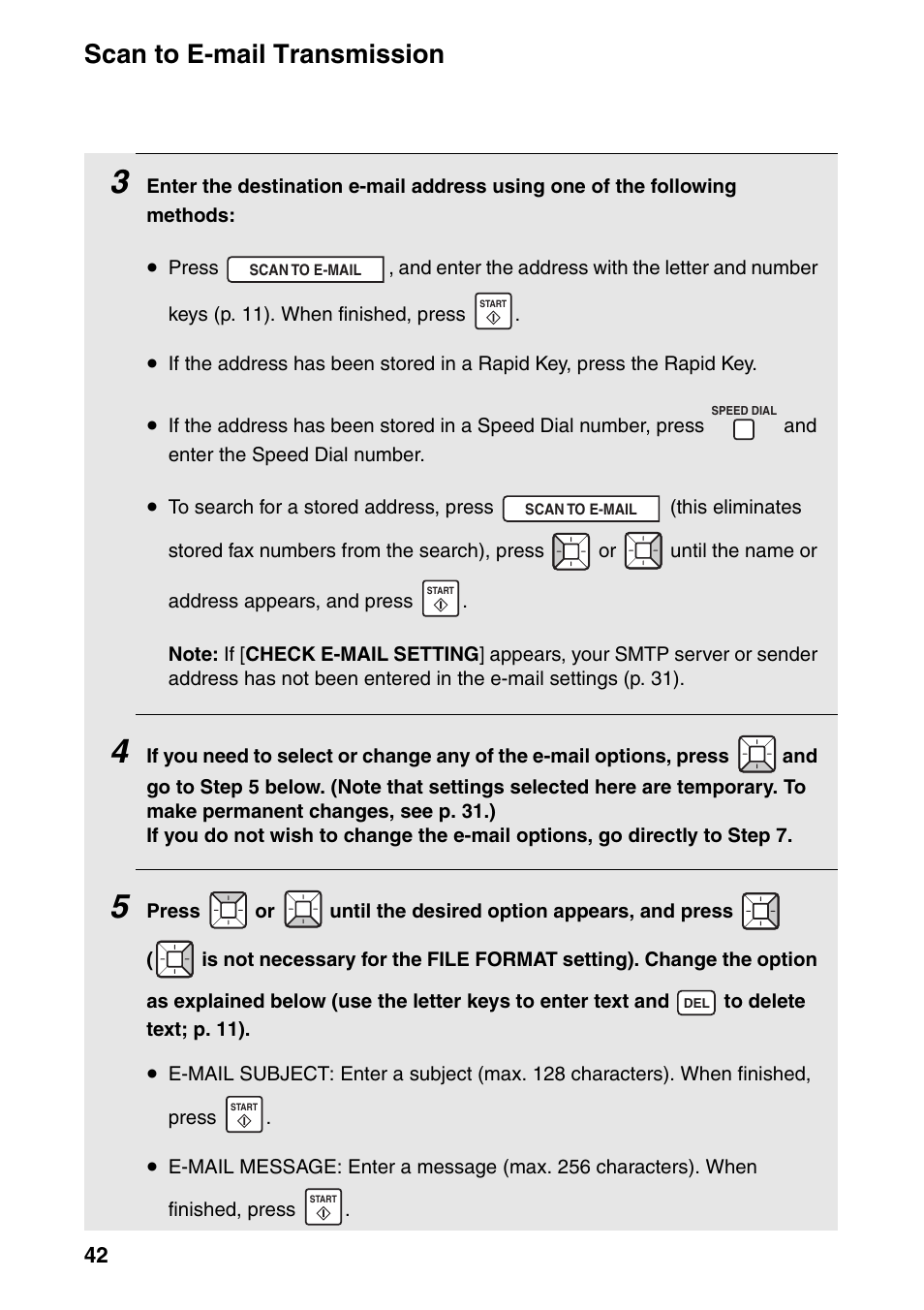 Scan to e-mail transmission | Sharp FO-IS115N User Manual | Page 47 / 165