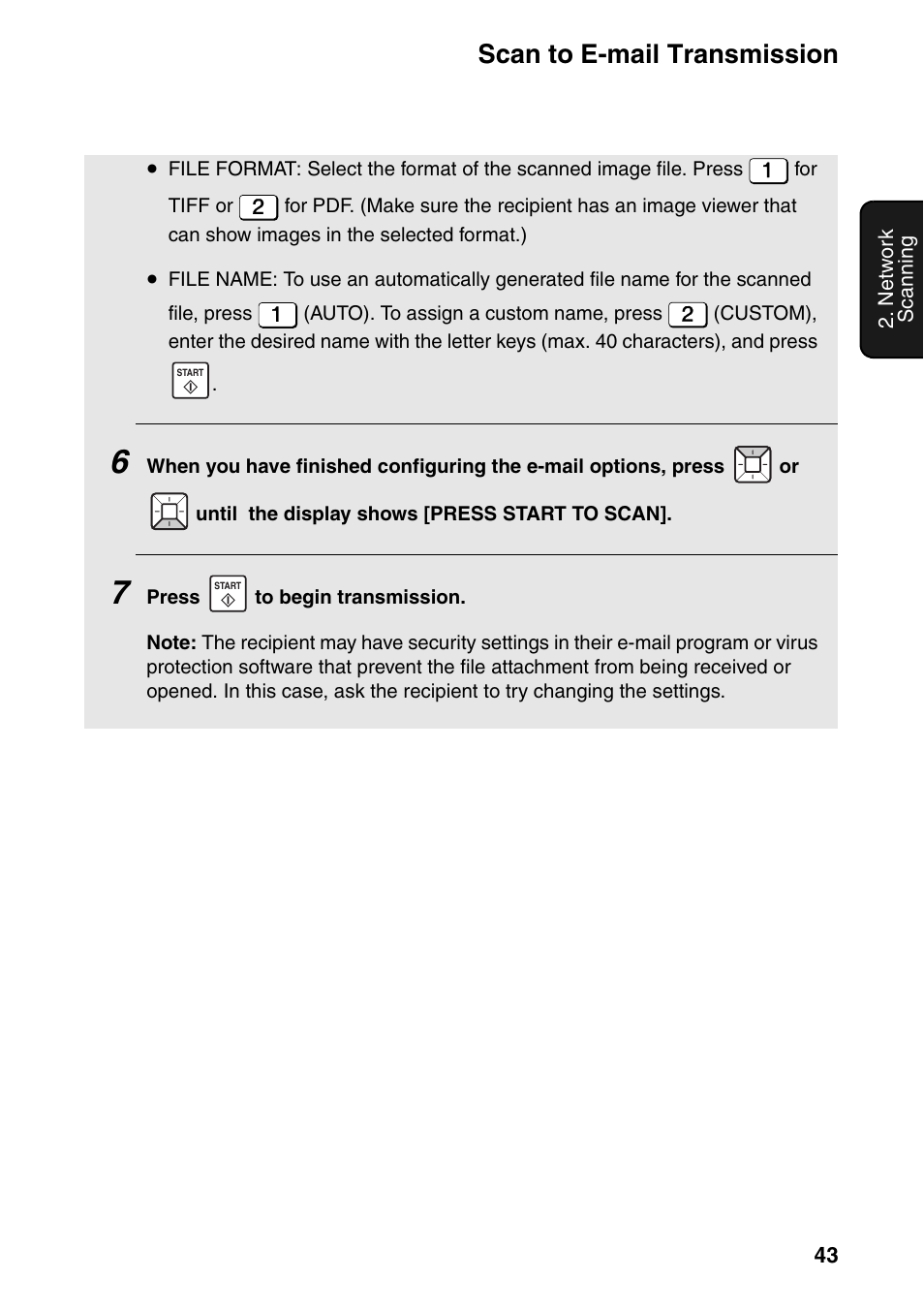 Scan to e-mail transmission | Sharp FO-IS115N User Manual | Page 48 / 165