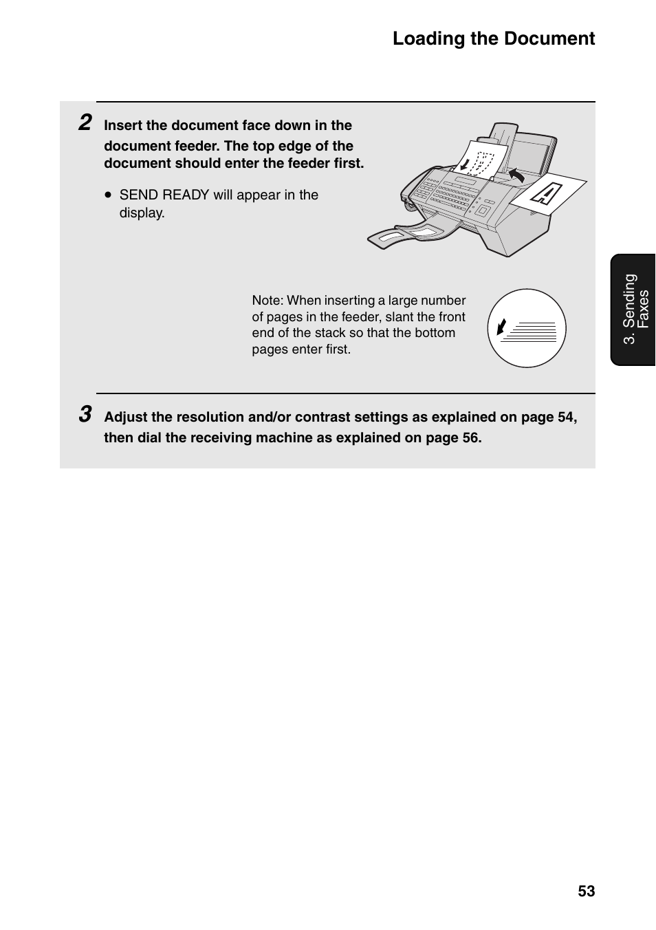 Loading the document | Sharp FO-IS115N User Manual | Page 58 / 165