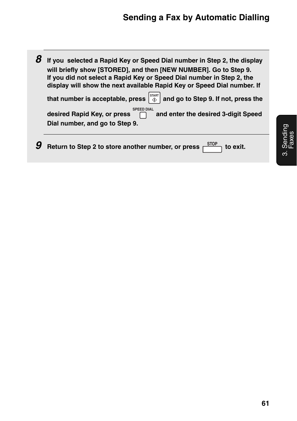 Sending a fax by automatic dialling | Sharp FO-IS115N User Manual | Page 66 / 165